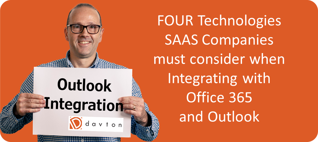 FOUR technologies SAAS companies must consider when integrating with Outlook and Office 365