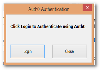 Click login to Authenticate using Auth0